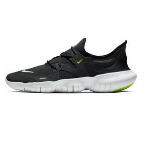 Men's Nike Free RN 5.0 Running Shoes Black White Volt AQ1289-003